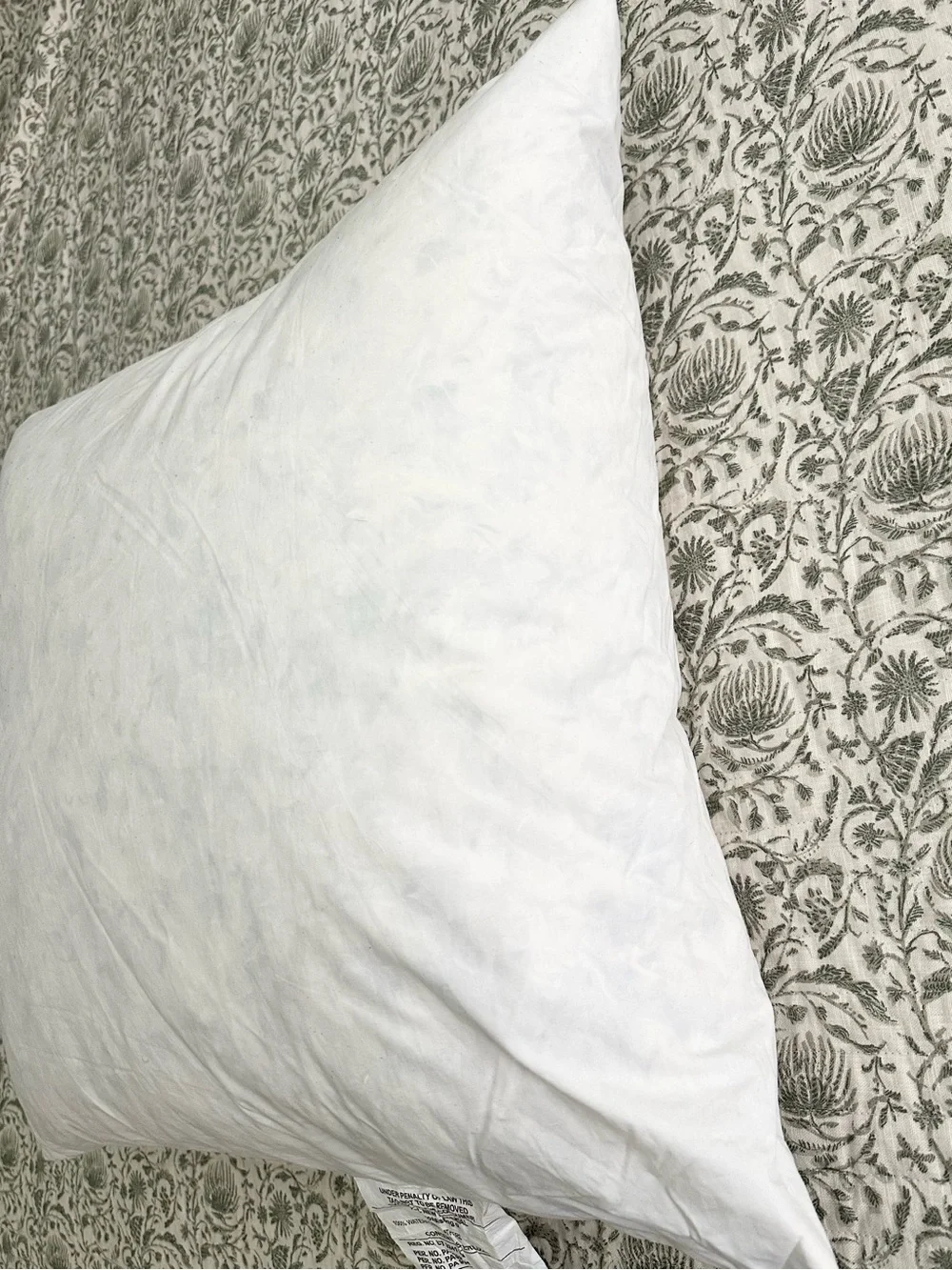 Down Feather 22” Square Pillow Insert